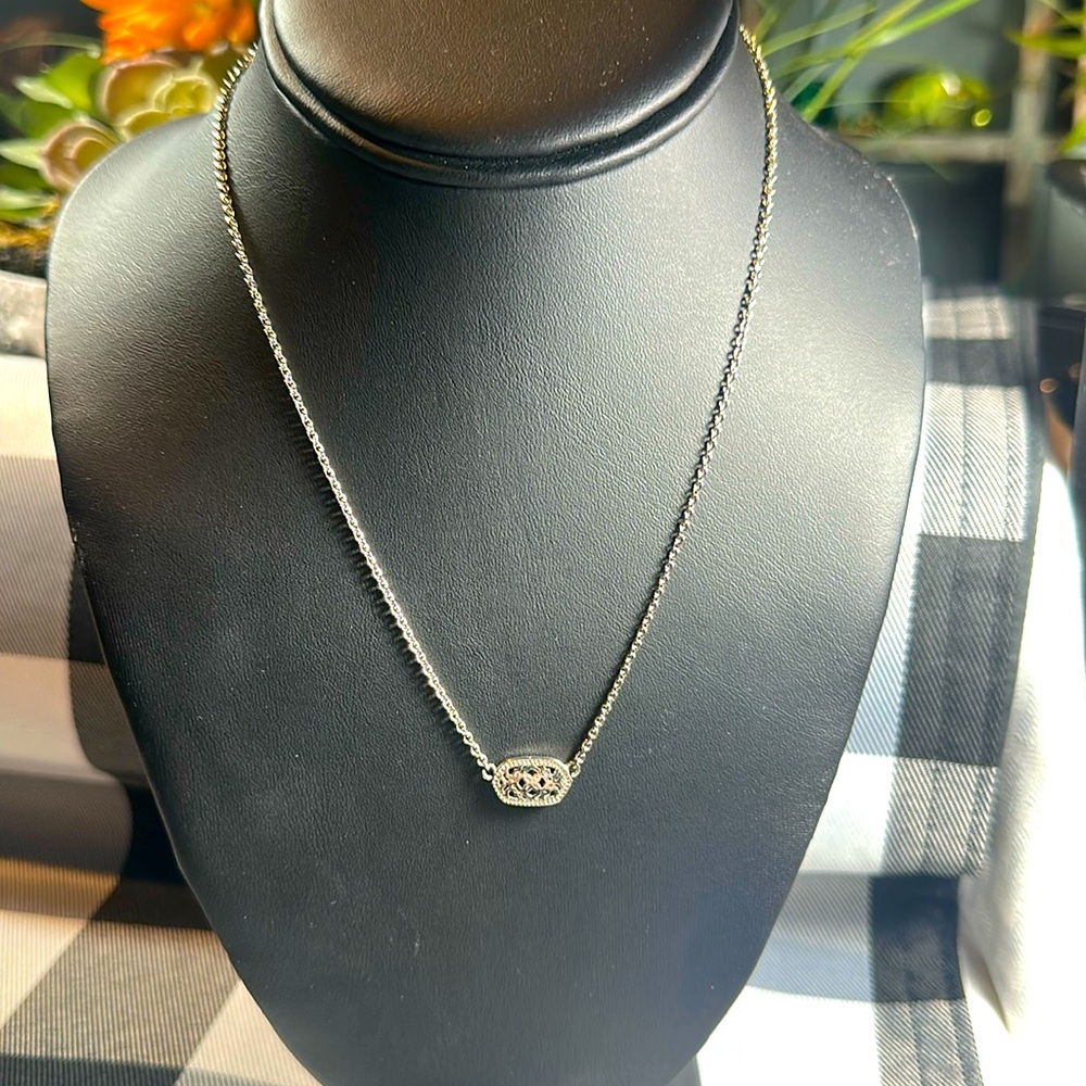 Kendra Scott necklace mini Elisa necklace silver